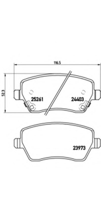 P56086 BREMBO Комплект тормозных колодок, дисковый тормоз