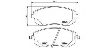 P78013 BREMBO Комплект тормозных колодок, дисковый тормоз