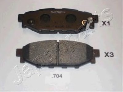 PP704AF JAPANPARTS Комплект тормозных колодок, дисковый тормоз