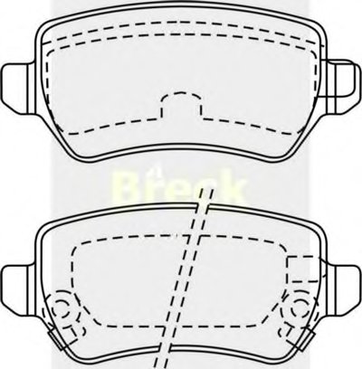 234170070410 BRECK Комплект тормозных колодок, дисковый тормоз