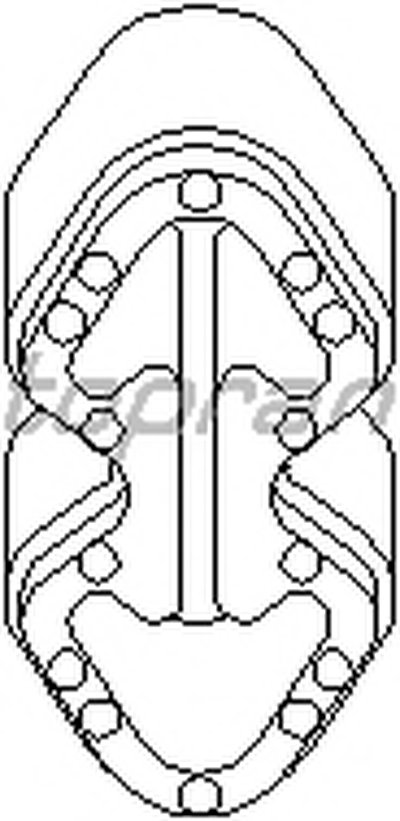 Кронштейн, глушитель TOPRAN купить