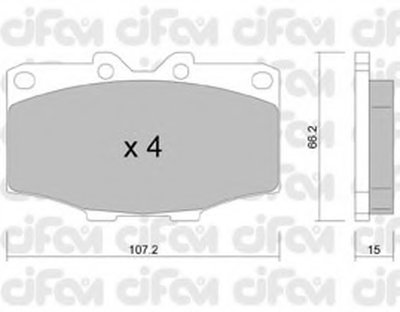 8221090 CIFAM Комплект тормозных колодок, дисковый тормоз