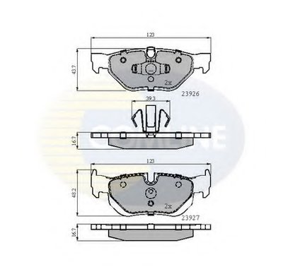 CBP01708 COMLINE Комплект тормозных колодок, дисковый тормоз