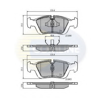 CBP0513 COMLINE Комплект тормозных колодок, дисковый тормоз