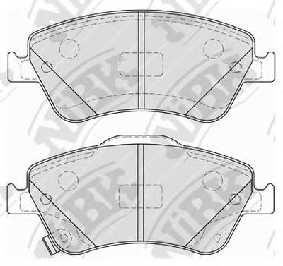 PN1834 NIBK Комплект тормозных колодок, дисковый тормоз