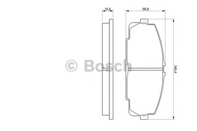 0986424319 BOSCH Комплект тормозных колодок, дисковый тормоз