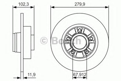 0986479S44 BOSCH Тормозной диск