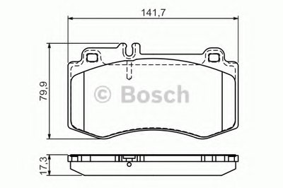 0986494405 BOSCH Комплект тормозных колодок, дисковый тормоз