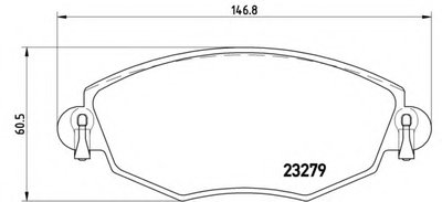 P24060 BREMBO Комплект тормозных колодок, дисковый тормоз