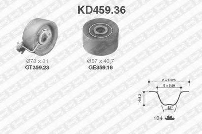 KD45936 SNR Комплект ремня ГРМ