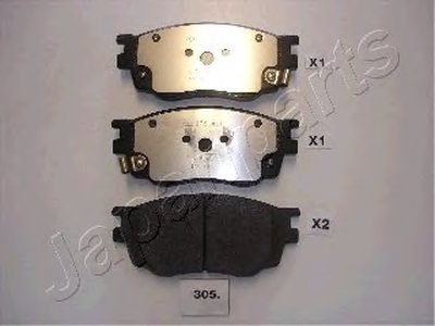 PA305AF JAPANPARTS Комплект тормозных колодок, дисковый тормоз