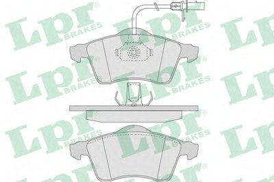 05P787 LPR Комплект тормозных колодок, дисковый тормоз
