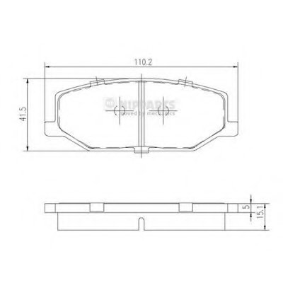 J3608003 NIPPARTS Комплект тормозных колодок, дисковый тормоз