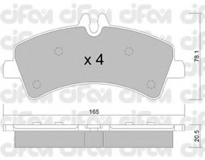 8226740 CIFAM Комплект тормозных колодок, дисковый тормоз