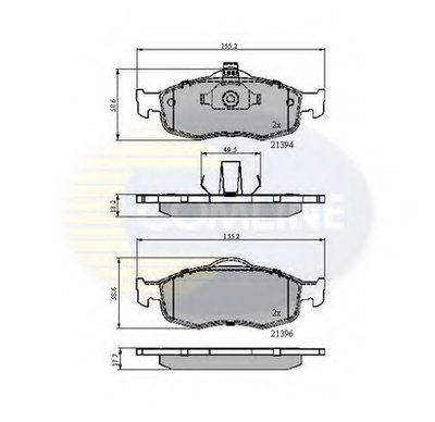 CBP0514 COMLINE Комплект тормозных колодок, дисковый тормоз