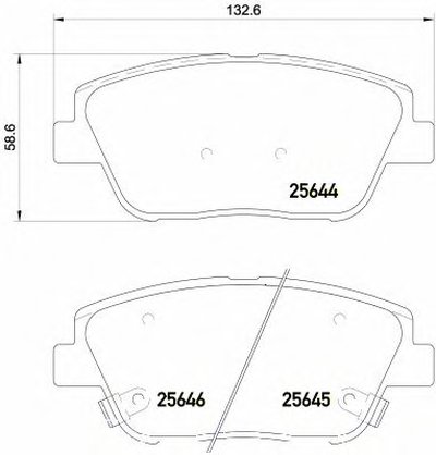 P30066 BREMBO Комплект тормозных колодок, дисковый тормоз