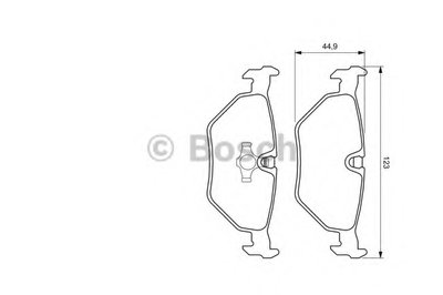 0986424667 BOSCH Комплект тормозных колодок, дисковый тормоз