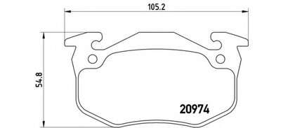 P61032 BREMBO Комплект тормозных колодок, дисковый тормоз