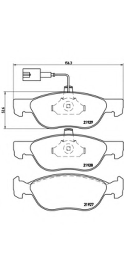 P23070 BREMBO Комплект тормозных колодок, дисковый тормоз