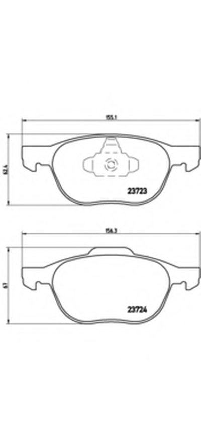 Комплект тормозных колодок, дисковый тормоз BREMBO купить