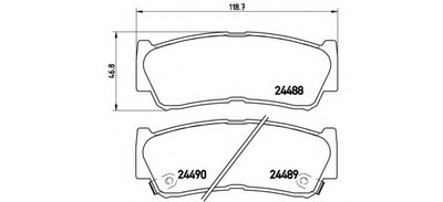 P30037 BREMBO Комплект тормозных колодок, дисковый тормоз