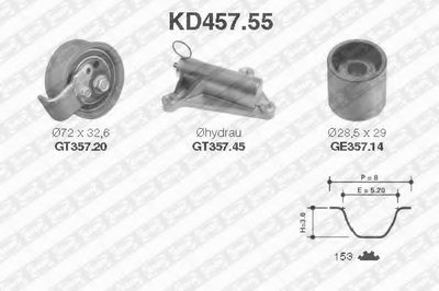 KD45755 SNR Комплект ремня ГРМ