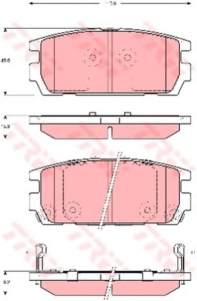 GDB3296 TRW Комплект тормозных колодок, дисковый тормоз