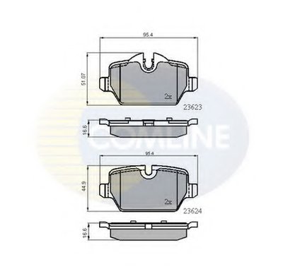 CBP01710 COMLINE Комплект тормозных колодок, дисковый тормоз