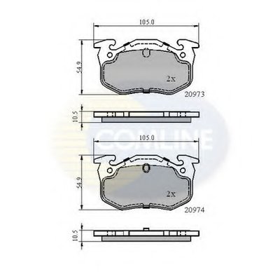 CBP0522 COMLINE Комплект тормозных колодок, дисковый тормоз