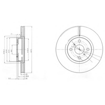 BG4054 DELPHI Тормозной диск