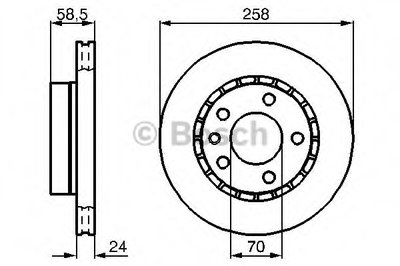 0986478265 BOSCH Тормозной диск