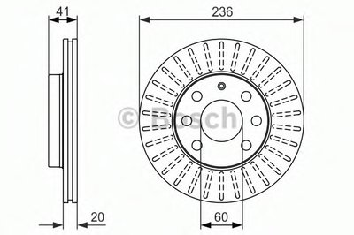 0986479840 BOSCH Тормозной диск