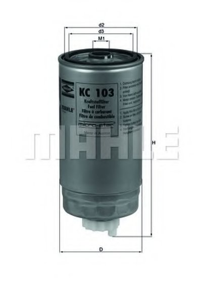 KC103 MAHLE ORIGINAL Топливный фильтр