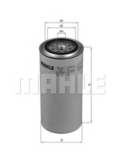 KC75 MAHLE ORIGINAL Топливный фильтр