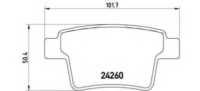 P24063 BREMBO Комплект тормозных колодок, дисковый тормоз