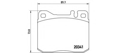 P50004 BREMBO Комплект тормозных колодок, дисковый тормоз