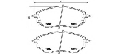 P78017 BREMBO Комплект тормозных колодок, дисковый тормоз