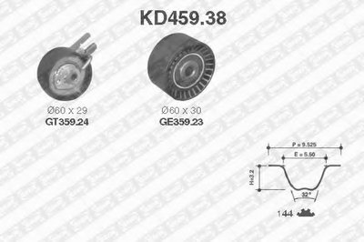 KD45938 SNR Комплект ремня ГРМ