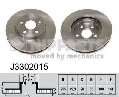 J3302015 NIPPARTS Тормозной диск