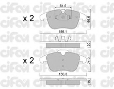 8226750 CIFAM Комплект тормозных колодок, дисковый тормоз