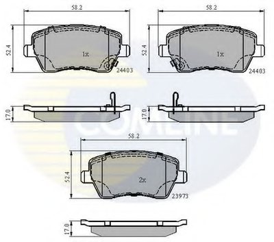 CBP3984 COMLINE Комплект тормозных колодок, дисковый тормоз