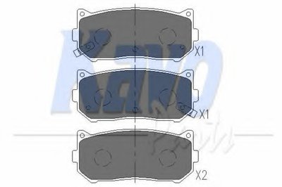 Комплект тормозных колодок, дисковый тормоз KAVO PARTS купить