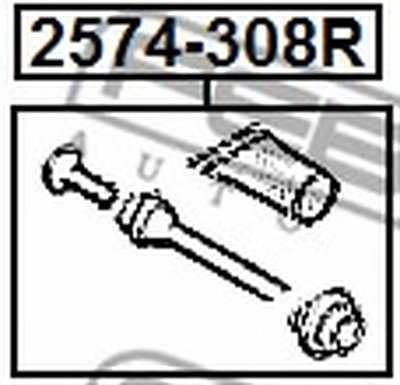 2574308R FEBEST Направляющий болт, корпус скобы тормоза