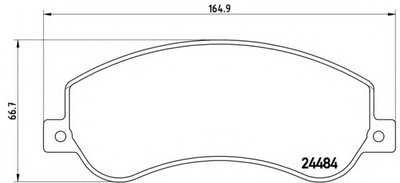 P24064 BREMBO Комплект тормозных колодок, дисковый тормоз