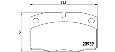 P59005 BREMBO Комплект тормозных колодок, дисковый тормоз