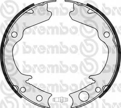 S78508 BREMBO Комплект тормозных колодок, стояночная тормозная система