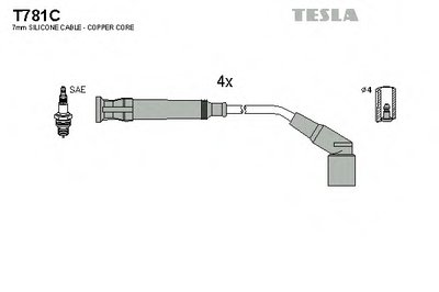 Комплект проводов зажигания original TESLA купить