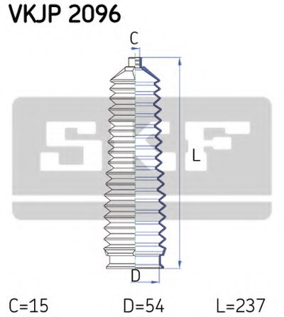 VKJP2096 SKF Комплект пылника, рулевое управление