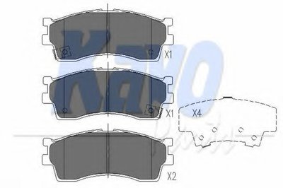 KBP4002 KAVO PARTS Комплект тормозных колодок, дисковый тормоз