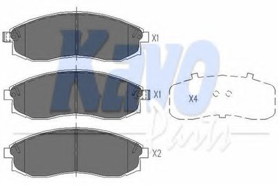 KBP5517 KAVO PARTS Комплект тормозных колодок, дисковый тормоз